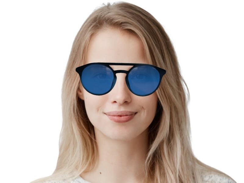 Police Clint 1 Blue Mirror Round Men's Sunglasses SPL722 722B 53