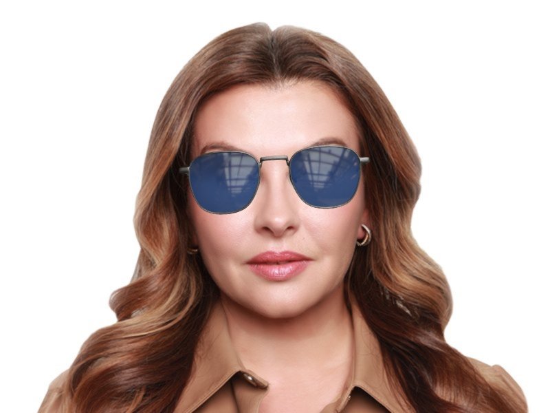 Tommy Hilfiger Lensy TH 1873/S Rectangular Shape Non-Polarized Sunglasses  for Men, 51 mm Lens Size, Grey/Blue price in UAE,  UAE
